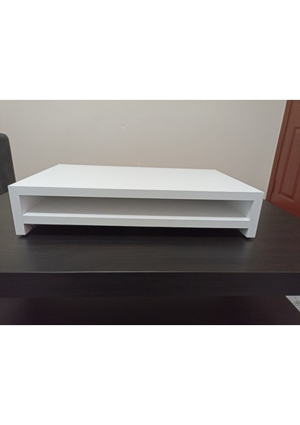 bilgisayar Monitör Yükseltici 50 x 30 x 10 cm Parlak Mdf Beyaz