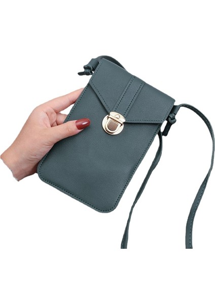 Kadın Trendy Moda Dikey Cüzdan Tüm Maç Tek Omuz Messenger Çanta (Yurt Dışından)