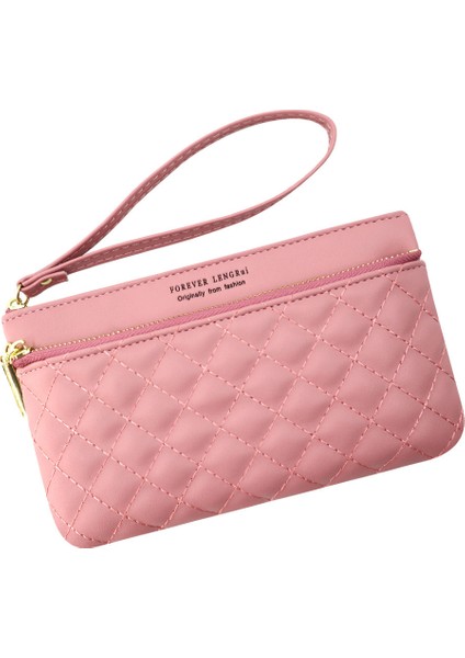 Kadın Fermuarlı Uzun Eşkenar Dörtgen Cüzdan (Yurt Dışından)