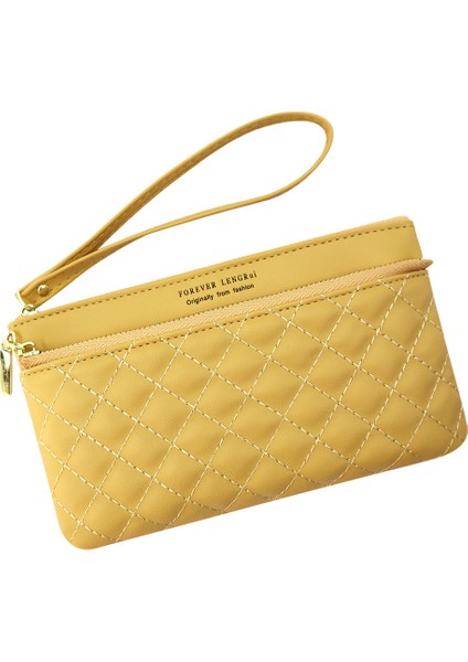 Kadın Fermuarlı Uzun Eşkenar Dörtgen Cüzdan (Yurt Dışından)