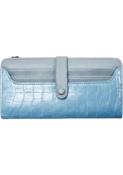 Orta ve Uzun Taş Desenli Tokalı Cüzdan Çoklu Kart Alanı Büyük Kapasiteli Kart Sahibi Bozuk Para Cüzdanı (Yurt Dışından)