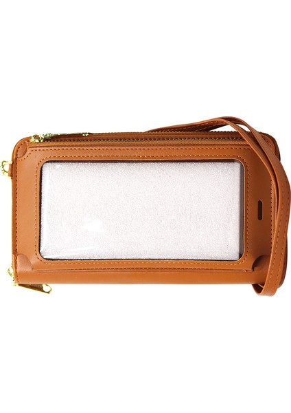 Cep Telefonu Çantası Kadın Dikey Kare Uzun Cüzdan Tek Omuz Eğik Cüzdan (Yurt Dışından)