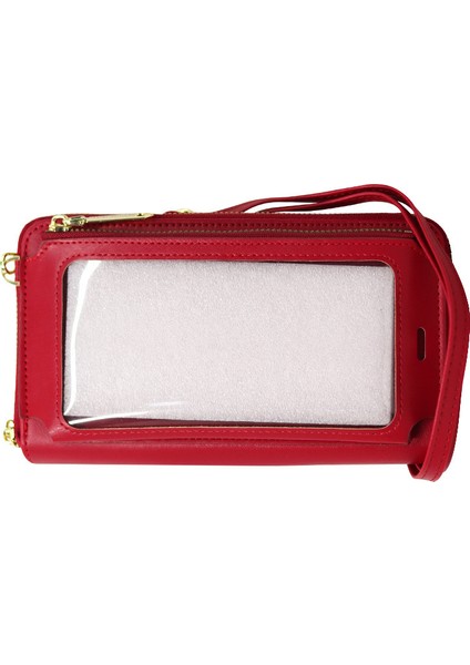 Cep Telefonu Çantası Kadın Dikey Kare Uzun Cüzdan Tek Omuz Eğik Cüzdan (Yurt Dışından)