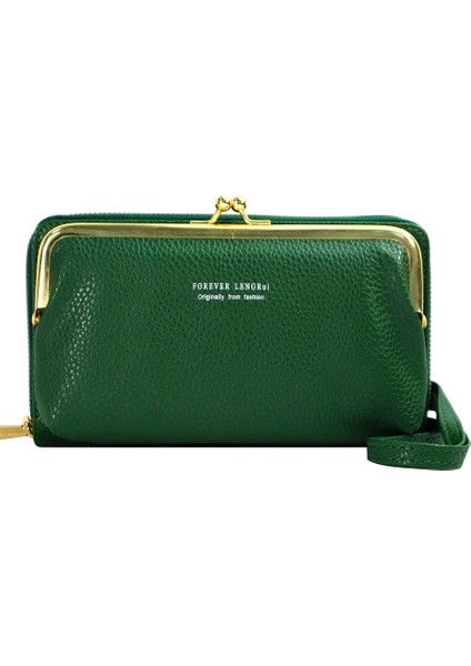 Yatay Fermuarlı Cüzdan Çapraz Askılı Çanta Büyük Kapasiteli (Yurt Dışından)