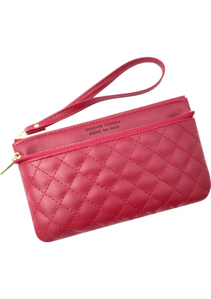 Kadın Fermuarlı Uzun Eşkenar Dörtgen Cüzdan (Yurt Dışından)