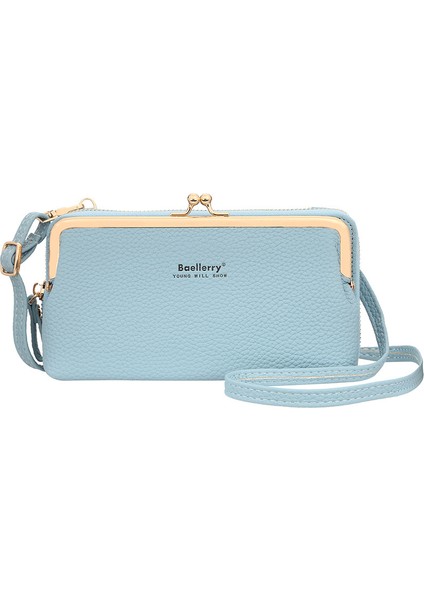 Yeni Cep Telefonu Çantası Kadın Lychee Deseni Büyük Kapasiteli Moda Fermuarlı Yatay Cüzdan (Yurt Dışından)