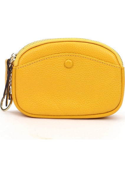 Basit Moda Tarzı Büyük Kapasiteli Çift Fermuarlı Bozuk Para Cebi Anahtarlık Mini Bozuk Para Çantası (Yurt Dışından)