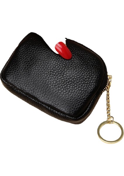 Fermuarlı Küçük Çanta Basit Depolama Anahtarlık Madeni Para Mini Bozuk Para Cüzdanı Alın (Yurt Dışından)
