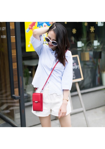 Yeni Kadın Uzun Cep Telefonu Çantası Büyük Kapasiteli Çok Fonksiyonlu Omuz Çantası (Yurt Dışından) modelleri