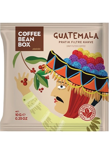 ( 6 Adet ) Coffee Bean Box Guatemala Filtre Kahve 10 gr