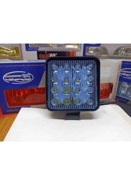 Off Road Sis Farı Sis Lambası 16 LED Kare 4'lü Paket