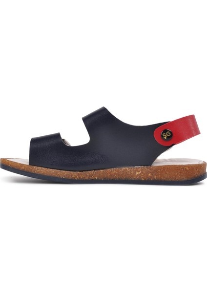 006 P Lacivert-Beyaz-Kırmızı Comfort Erkek Çocuk Sandalet fiyatları