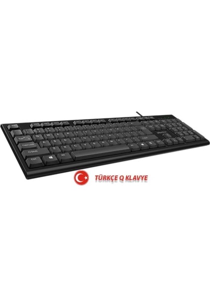 Kablolu USB Standart Türkçe Q Klavye K100
