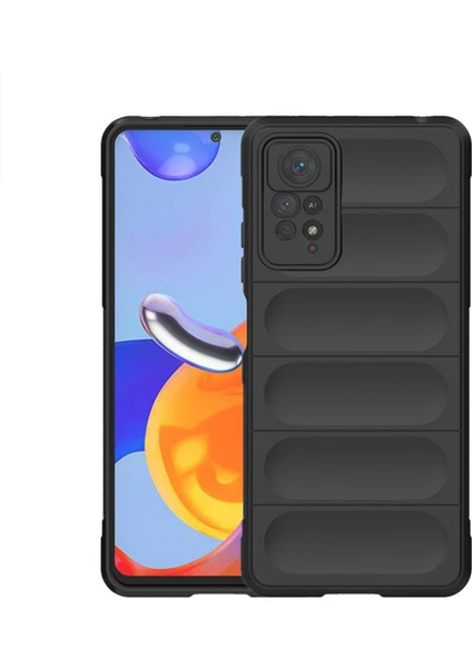 Xiaomi Redmi Note 11S 2022 Global Miami Serisi Darbeye Dayanıklı Silikon Kılıf - Siyah