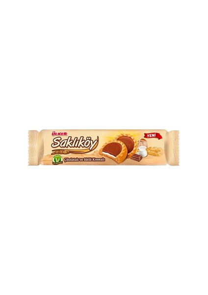 Ülker Saklıköy Çikolatalı ve Sütlü Kremalı Bisküvi (100 G)