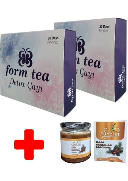 2 x Bb Form Tea Detox Çayı + 240MG Çam Kozalak Macunu