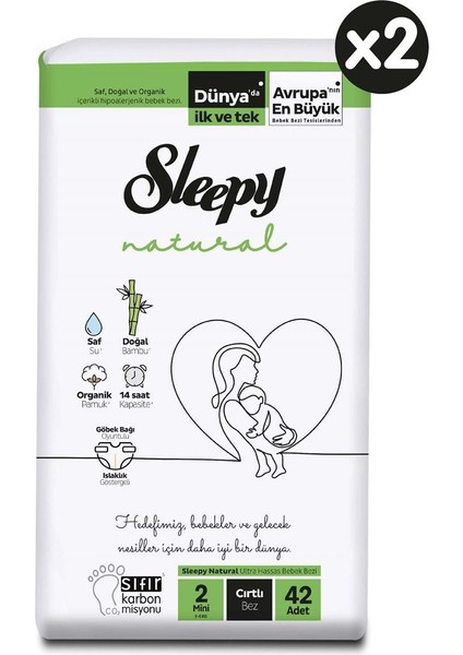 Natural 2 Bebek Bezi 2 Numara Mini 84'lü fiyatları