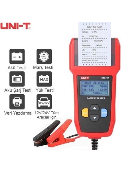 UT675A Dijital Akü Test Cihazı