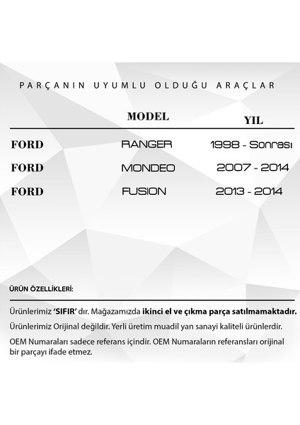 Ford Ranger, Mondeo, Fusion Için Airbag Zemberek - DG9T-14A664-AC