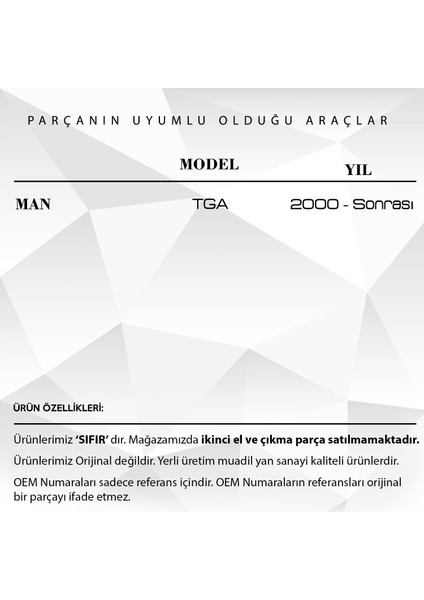 Man Tga Için Cam Açma Düğme Kapağı fiyatları