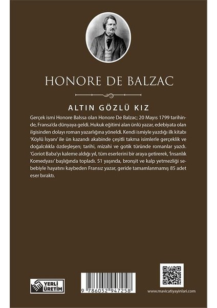 Altın Gözlü Kız - Honore De Balzac - Maviçatı (Dünya Klasikleri) fiyatları