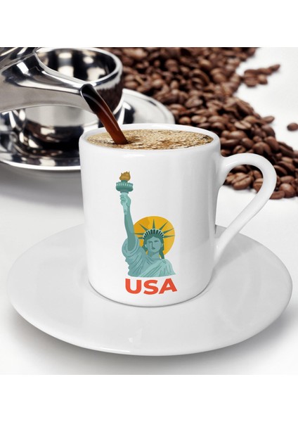 Gift Usa Tasarımlı Türk Kahvesi Fincanı - Model 1