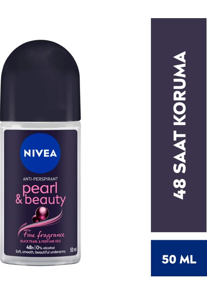 Kadın Roll On Deodorant Pearl&Beauty Fine Fragrance,48 Saat Anti-perspirant Koruma 50ml