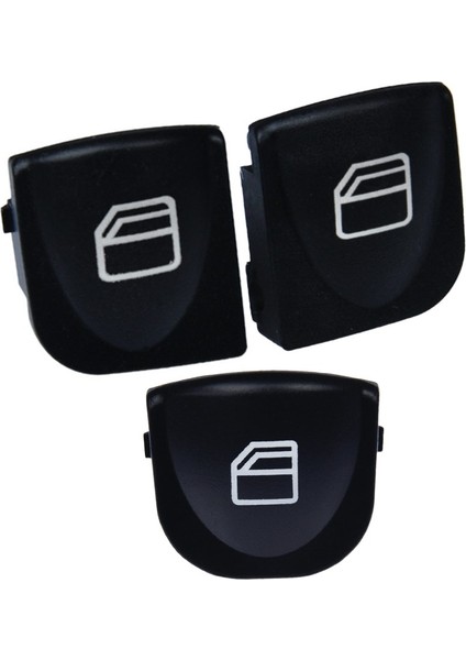 Mercedes W203,C230,C280,C350,W209 Için Cam Düğmesi Tamir Kapağı 3'lü Set