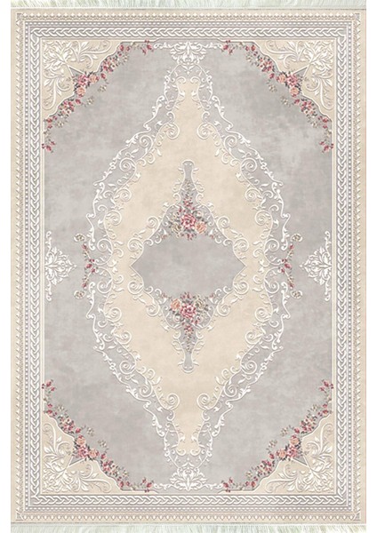 Baskılı Modern Desenli Kaymaz Tabanlı Yıkanabilir Şık Salon Halısı Mutfak Halısı ve Yolluk NH-HT-352