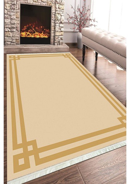 Baskılı Modern Desenli Kaymaz Tabanlı Yıkanabilir Şık Salon Halısı Mutfak Halısı ve Yolluk NH-HT-432