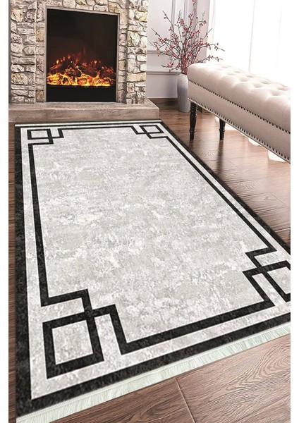 Baskılı Modern Desenli Kaymaz Tabanlı Yıkanabilir Şık Salon Halısı Mutfak Halısı ve Yolluk NH-HT-363