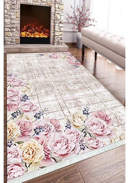 Dijital Baskılı Kaymaz Taban Yıkanabilir Modern Salon Halısı Mutfak Halısı ve Yolluk NH-HT-1495