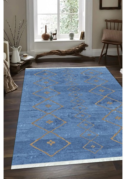 Dijital Baskılı Kaymaz Taban Yıkanabilir Modern Salon Halısı Mutfak Halısı ve Yolluk NH-SD274