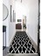 Dijital Baskılı Kaymaz Taban Yıkanabilir Modern Desenli Koridor Halısı Yolluk NHU-HS-408 1