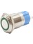 12A-P1-E 12MM Düz Yaylı Işıklı Metal Buton - Yeşil 1