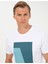 Erkek Beyaz Slim Fit Baskılı Bisiklet Yaka Tişört 50249867-VR013 1
