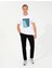 Erkek Beyaz Slim Fit Baskılı Bisiklet Yaka Tişört 50249867-VR013 3