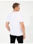 Erkek Beyaz Slim Fit Baskılı Bisiklet Yaka Tişört 50249867-VR013 4