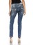 WD401 Taşlı Kanatlı Cep Detaylı Mavi Jeans Pantolon 5