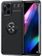 Oppo Find X3 Pro Focus Serisi Yüzük Standlı Silikon Kılıf - Siyah 1