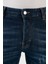 Yüksek Bel Slim Fit Dar Paça Pamuklu Jeans Erkek Kot Pantolon 629DSK001 2