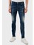 Yüksek Bel Slim Fit Dar Paça Pamuklu Jeans Erkek Kot Pantolon 629DSK001 5