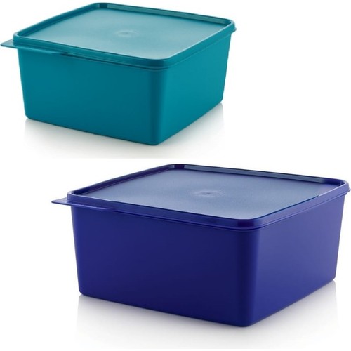 Tupperware Kare Saklama Kabı 2'li Çok Amaçlı Saklama 2.5-5 Lt Hsgl
