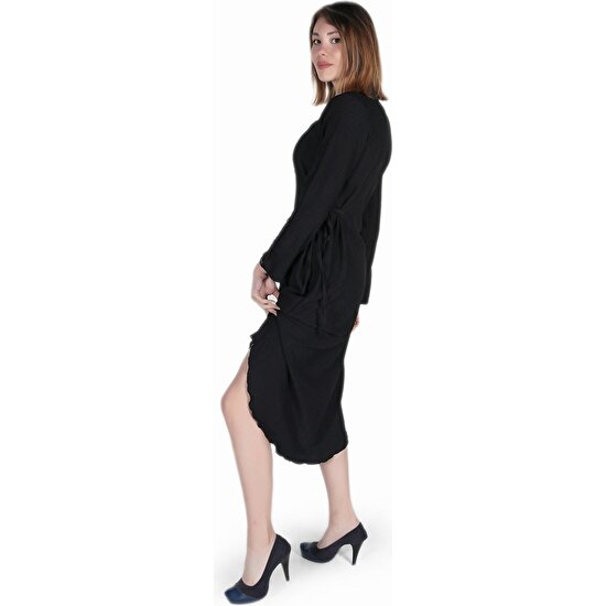 Barbora Günlük Salaş Büzgü Detaylı Yazlık Uzun Kadın Elbise IC360