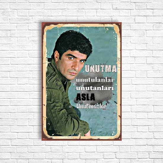 Trend Poster Ibrahim Erkal Retro Ahşap Poster