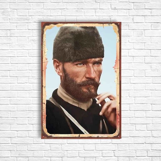Trend Poster Atatürk Retro Ahşap Poster