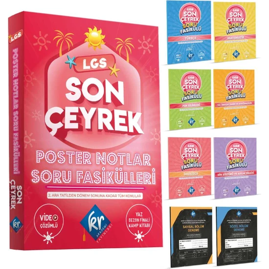 Kr Akademi Yayınları LGS Son Çeyrek Poster Notlar Soru Fasikülleri ( 4. Çeyrek )