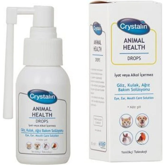 Crystalin Animal Health 50 ml Kedi ve Köpek Göz Kulak Ağız Bakım Spreyi 50 ml