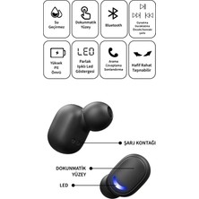 Deilmi İOS Android Uyumlu Kablosuz Kulakiçi V5.1 Mikrofonlu Powerbank Kutulu E10 Bluetooth Oyuncu Kulaklık
