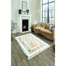 Napoli Home Dijital Baskılı Kaymaz Taban Yıkanabilir Salon Halısı Mutfak Halısı ve Yolluk NH-HY-1356